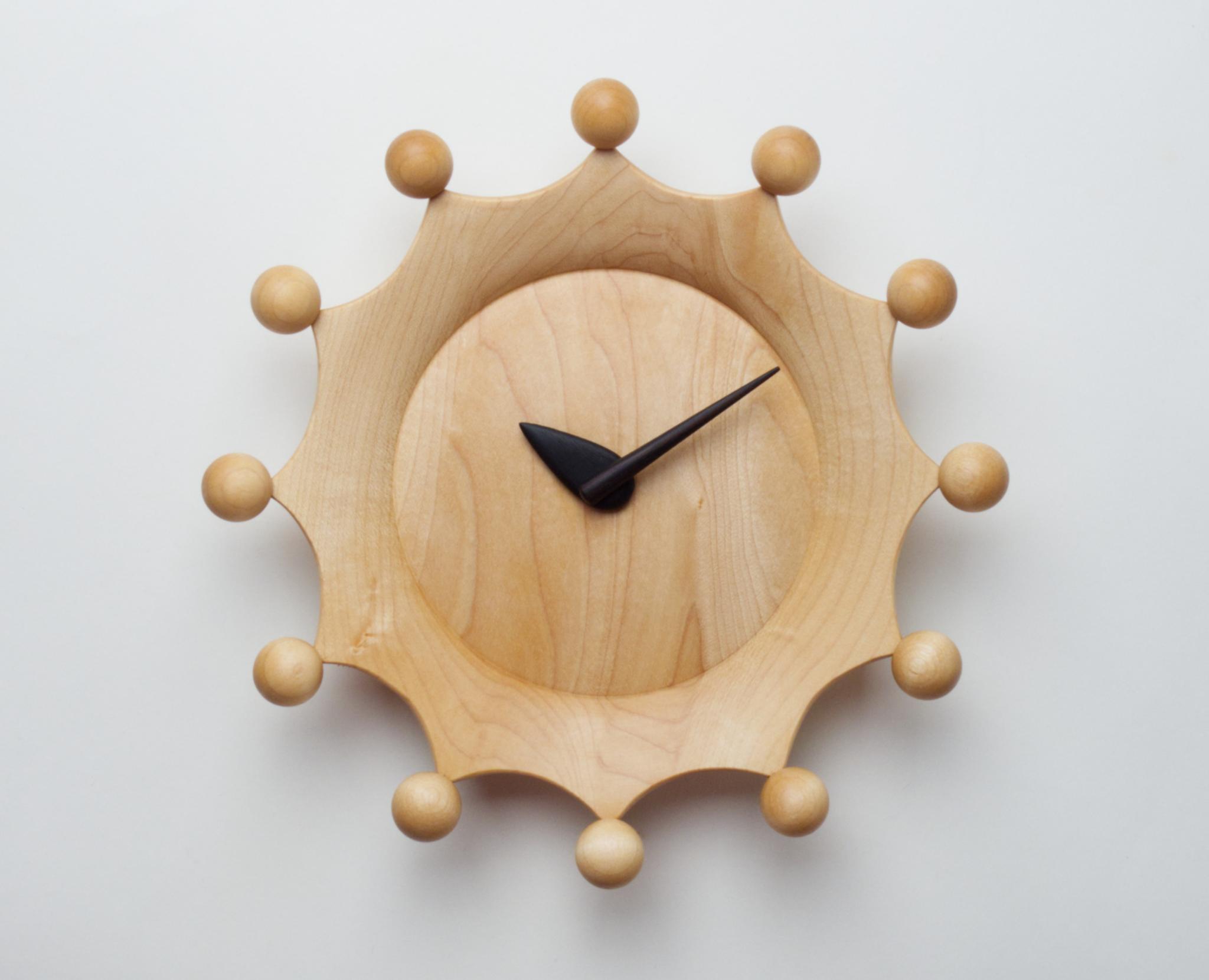 掛け時計　Milk Crown　メープル材1枚目の画像